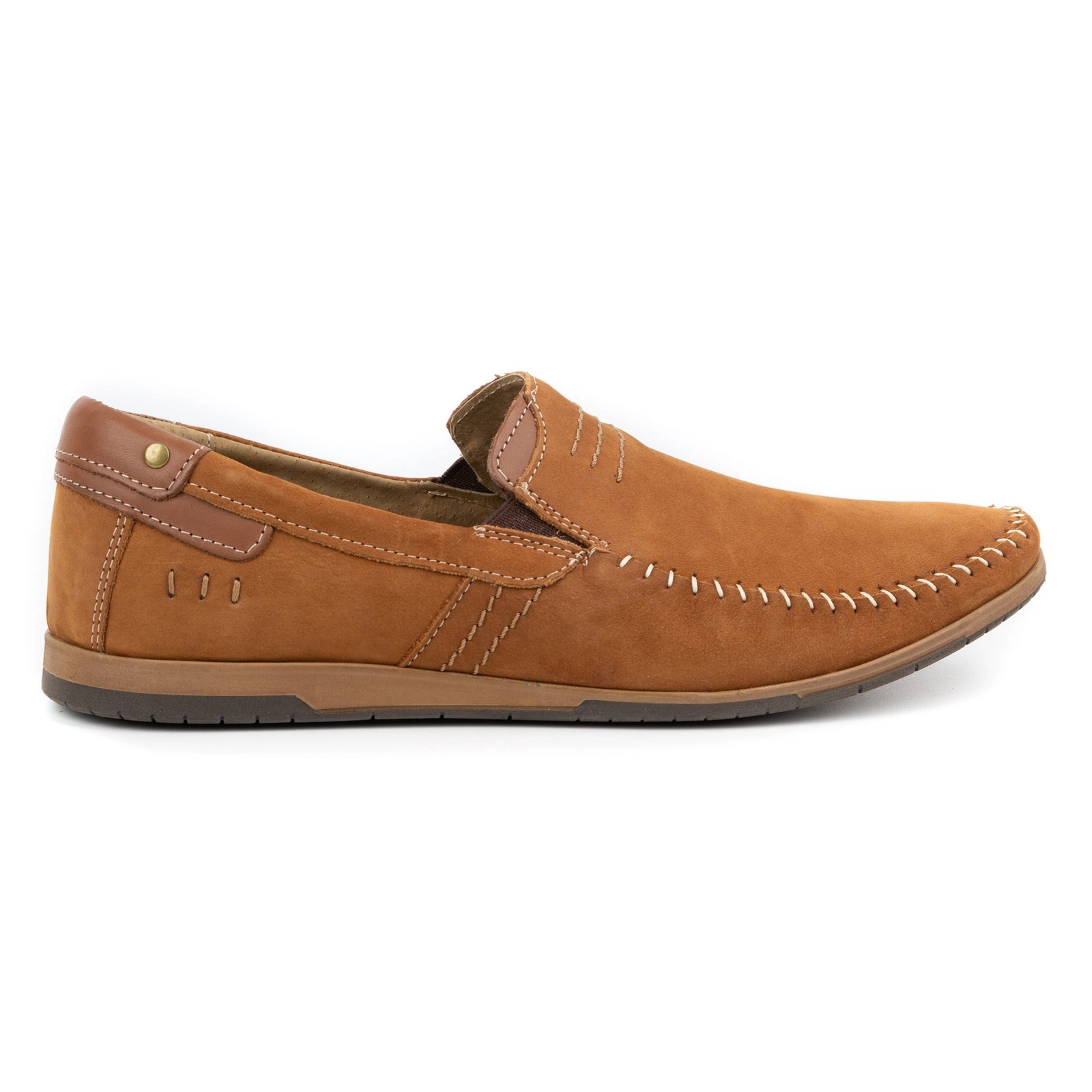 

Mokasyny męskie skórzane 876 camel 39
