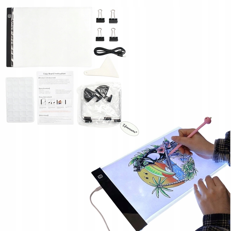 Tablet Grafikus Rajztábla Led 16IN1