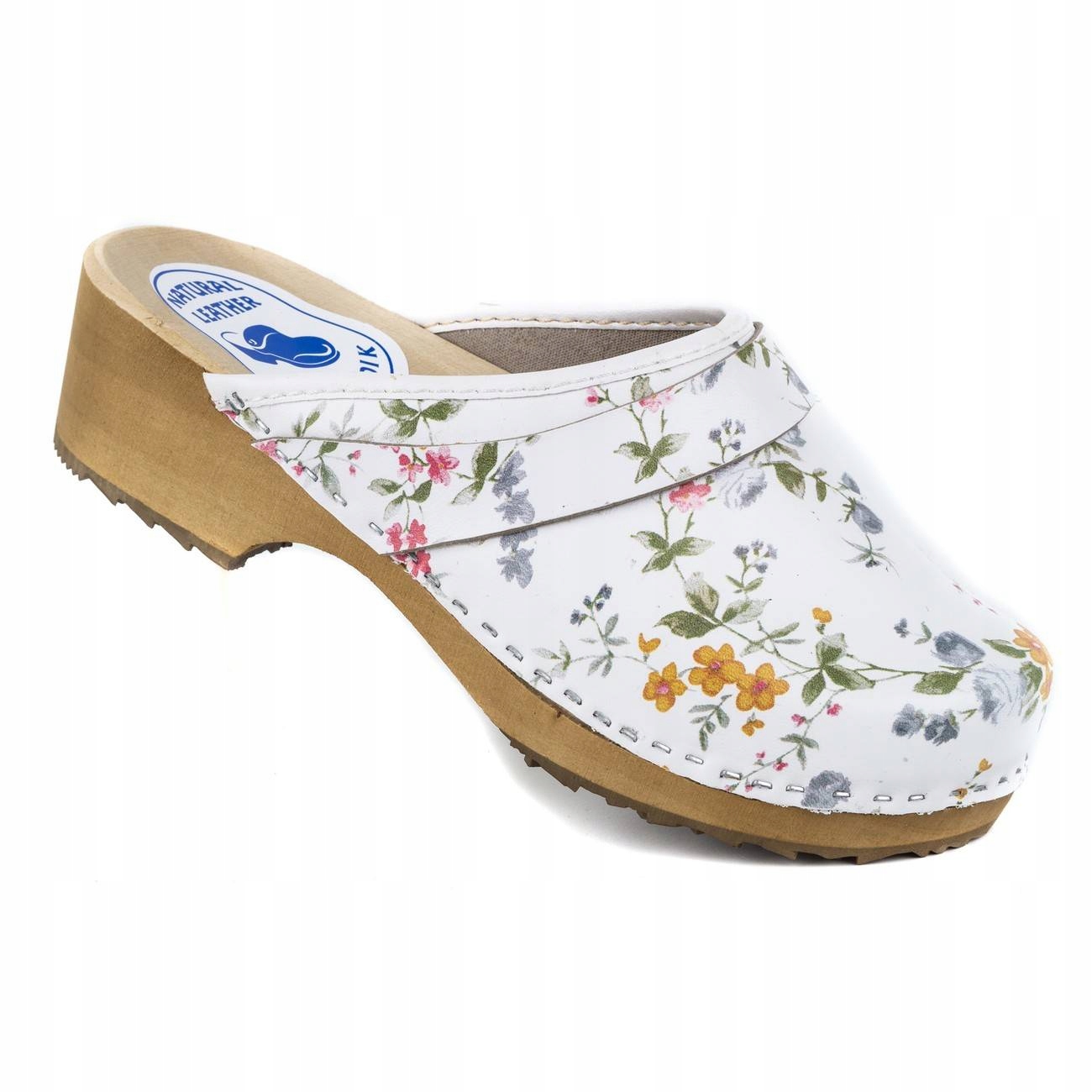 

Buty damskie skórzane drewniaki chodaki M42 35