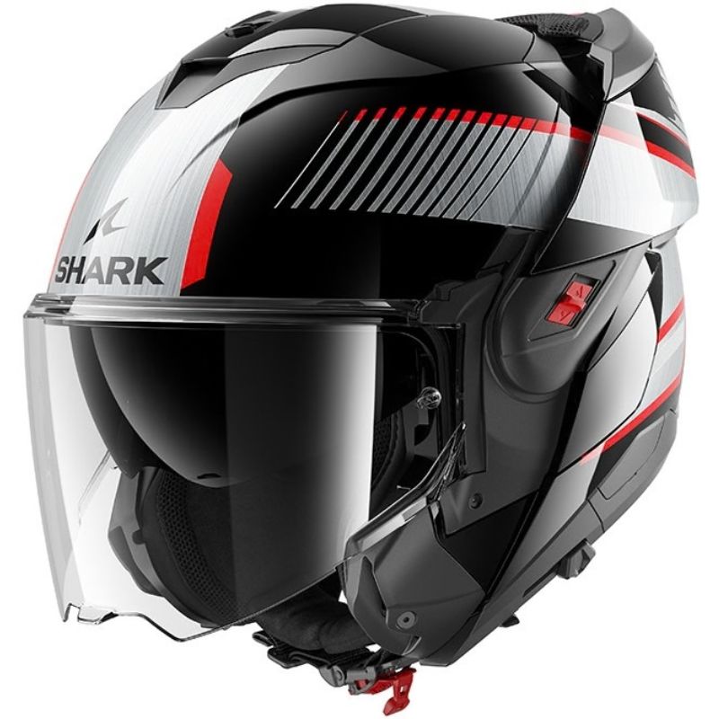 Motocyklová Čeľusťová Prilba Shark Oxo Stikter Black Silver M