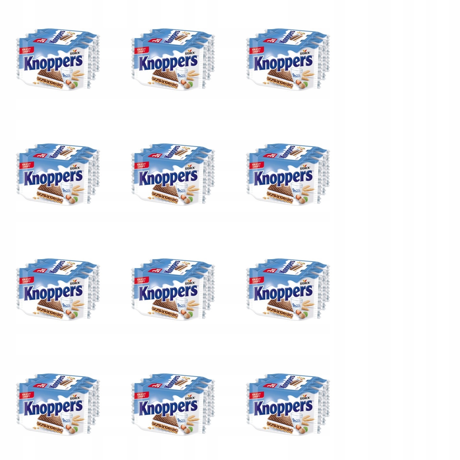 Levně 12 x 75 g Knoppers Oplatek tyčinka 3 balení Karton