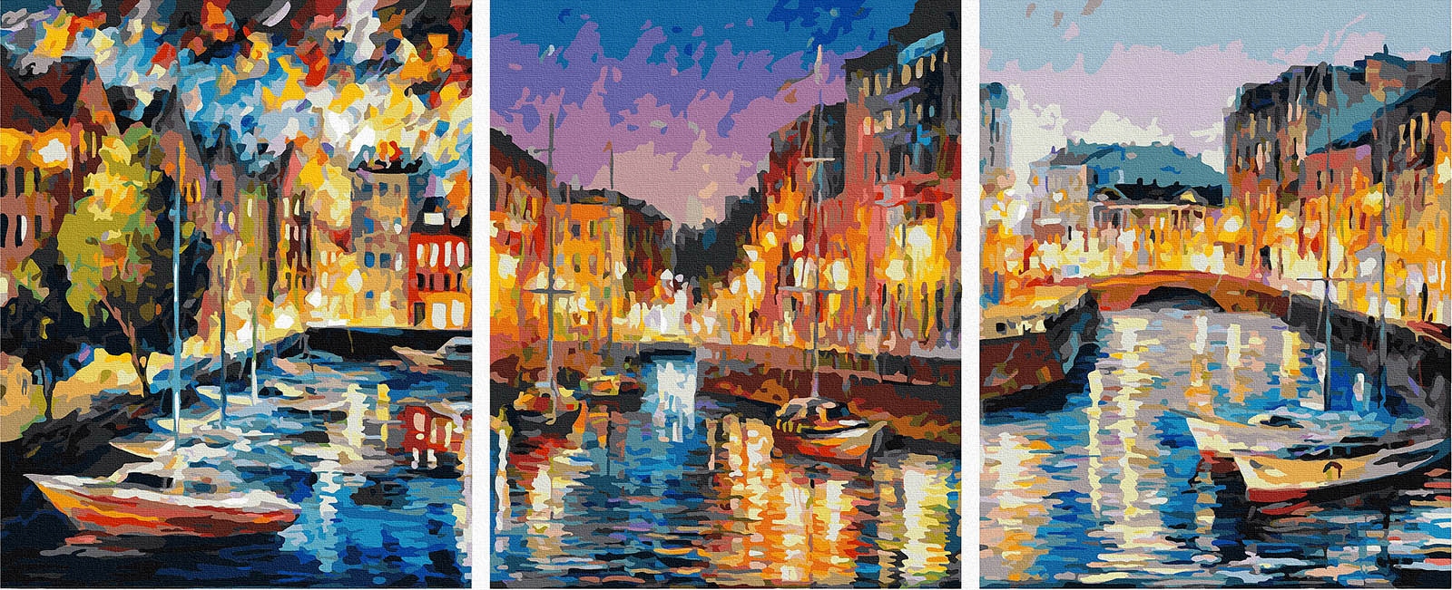 Obraz pro malování podle čísel iPicasso na rámu Triptych