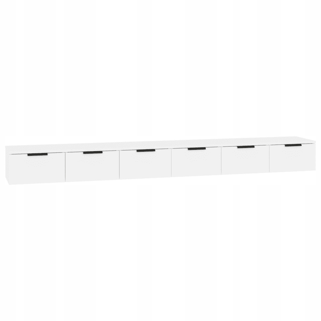 Závěsná skříňka bílá 102x30x20 cm, dřevěná