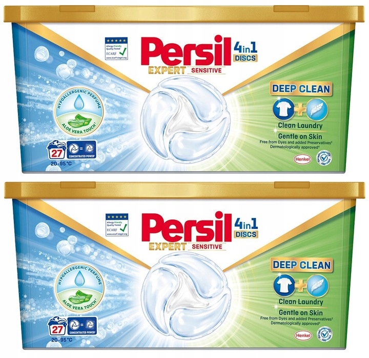 Kapsułki do prania Persil Discs Expert 4in1 Sensitive 2x 27 sztuk +4