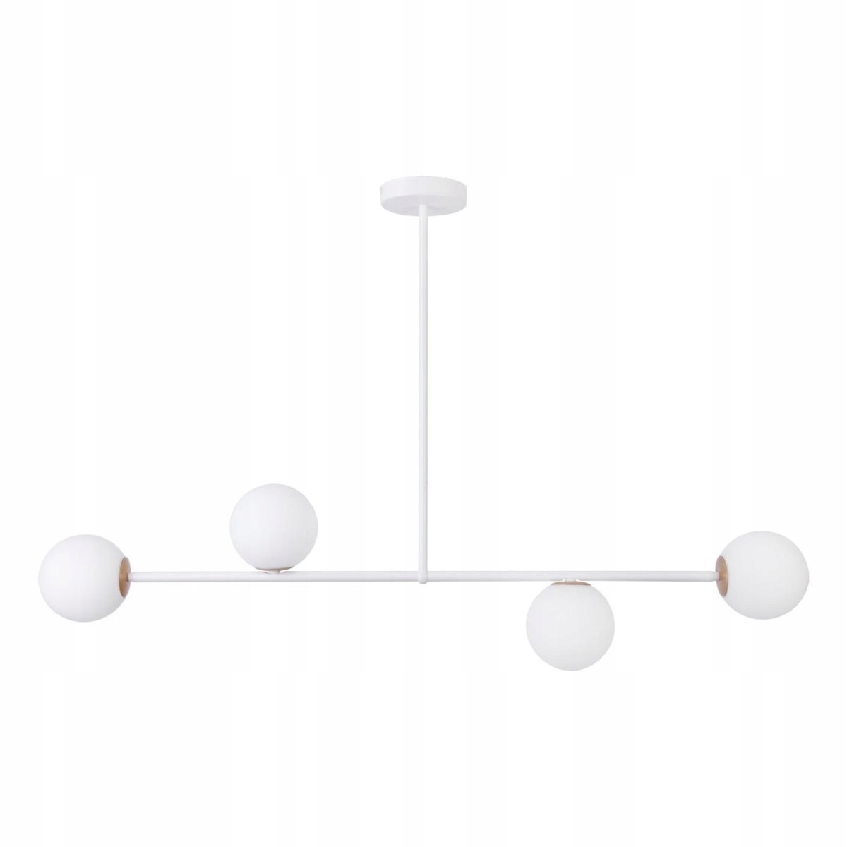 Bílá závěsná lampa se čtyřmi mléčnými skleněnými koulemi Gama 33189 Sigma Lighting