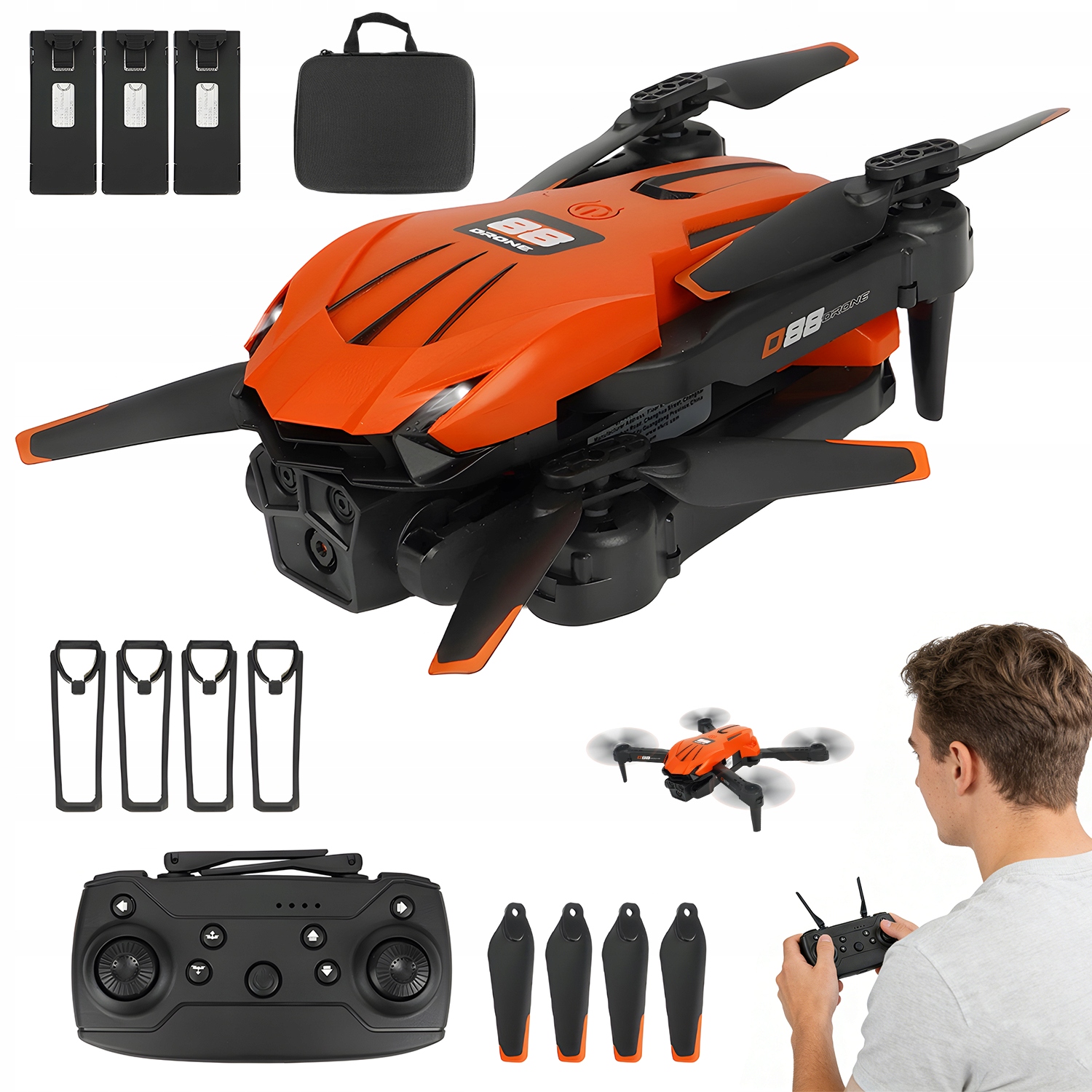 D88 Dron Se Dvěma Kamerami, Bezkartáčový Motor, Vyhýbání Se Překážkám