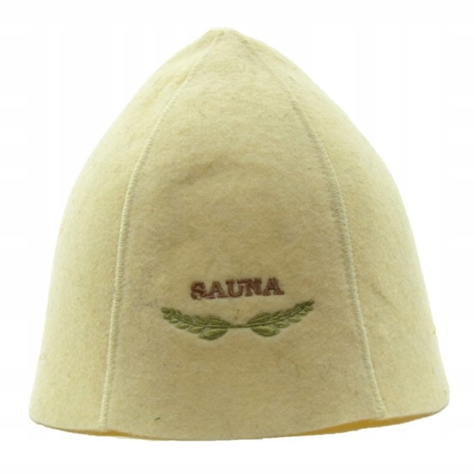 

Czapka do sauny wełniana z Haftem L-XL