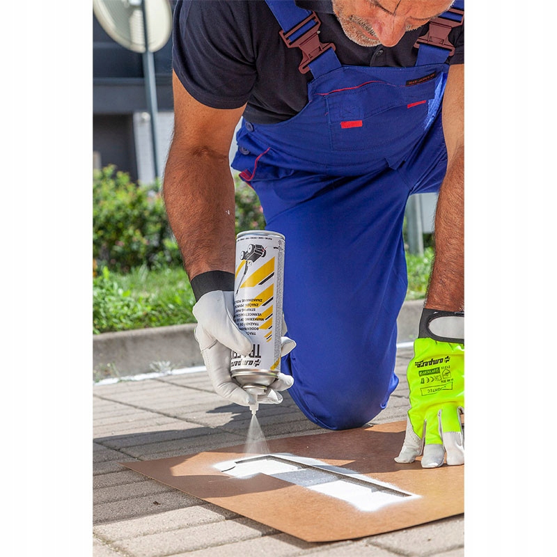 Farba do malowania linii AMPERE TRAFFIC PAINT BIAŁY 12szt. profesjonalna Pojemność 500 ml