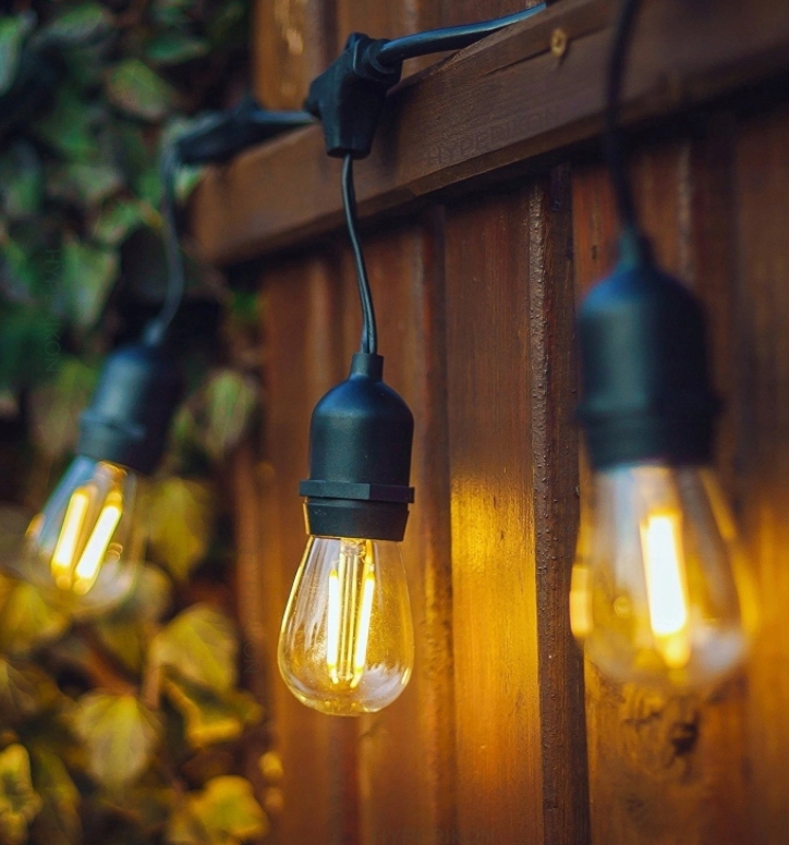 Girlanda ogrodowa Zewnętrzna Łańcuch Świetlny 10m + 10x żarówka LED E27 L Długość 1000 cm