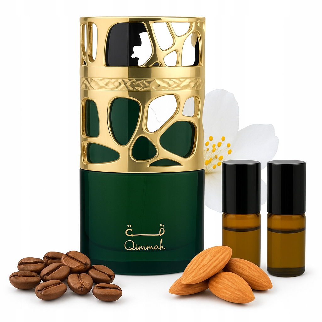 Lattafa Qimmah Arabské Parfémy pro ženy 100 ml Edp+ 2 vzorky po 5 ml