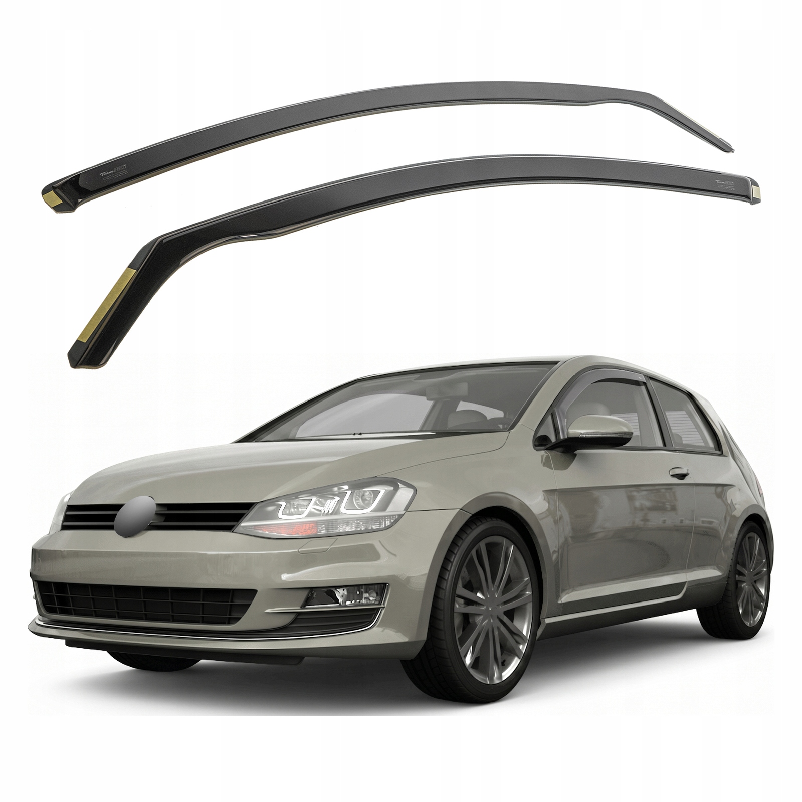 Heko Deflektory Ofuky okien pre Volkswagen Golf VII 3D 2012 2ks predné
