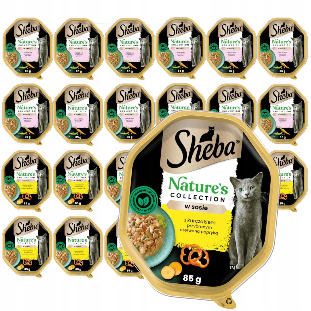 Sheba Nature's Collection 24x85 g Mokré Krmivo Pro Kočky v omáčce Mix Chutí