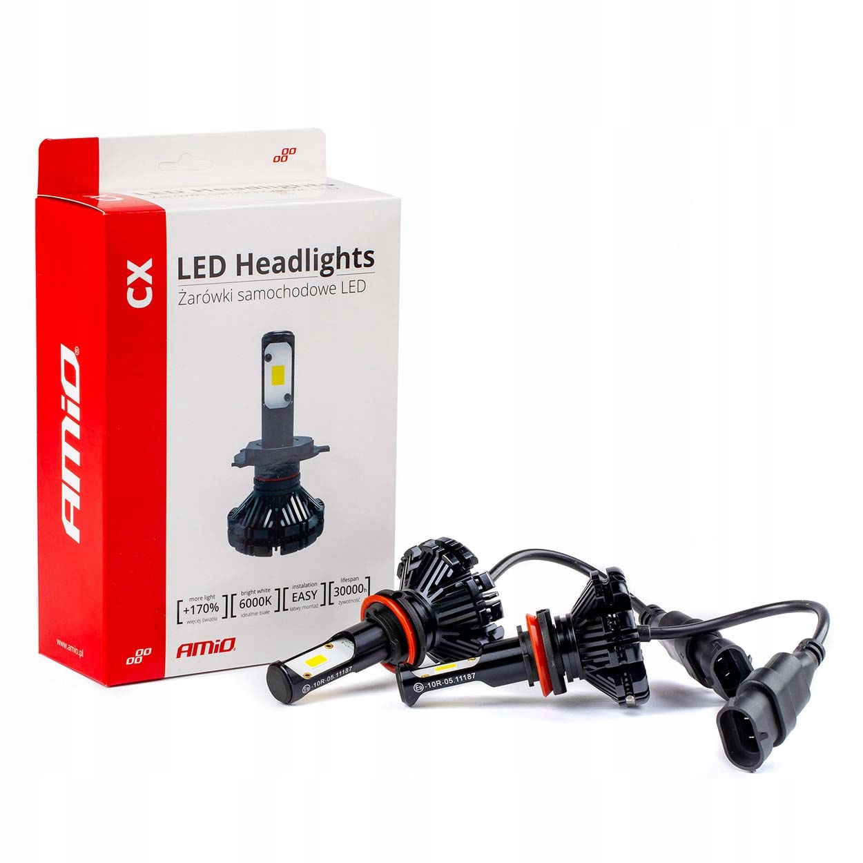 

Żarówka H11 H8 H9 X2 Led Cob białe zimne 6000K