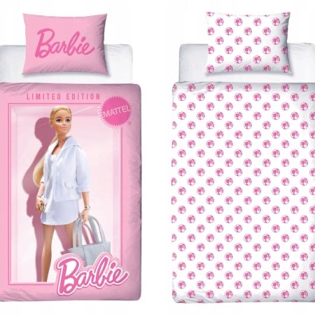Pościel komplet Barbie 100% bawełna 140x200 cm 65x65 cm
