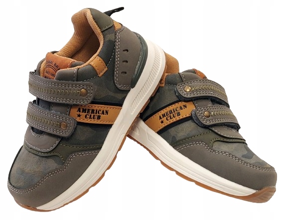 Adidasy Półbuty Buty Sportowe American Club Moro Khaki R 27 W 17,50 CM
