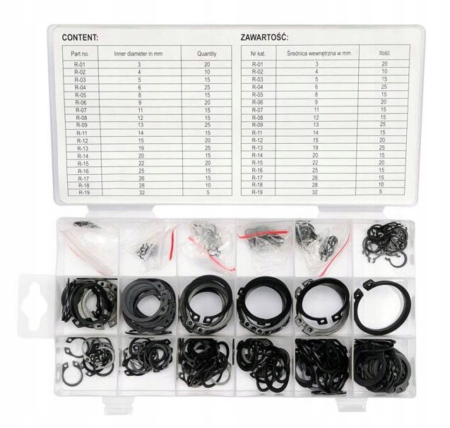 ZESTAW PIERŚCIENI SEGERA ZEWNĘTRZNYCH 300 SZTUK YATO Marka Yato