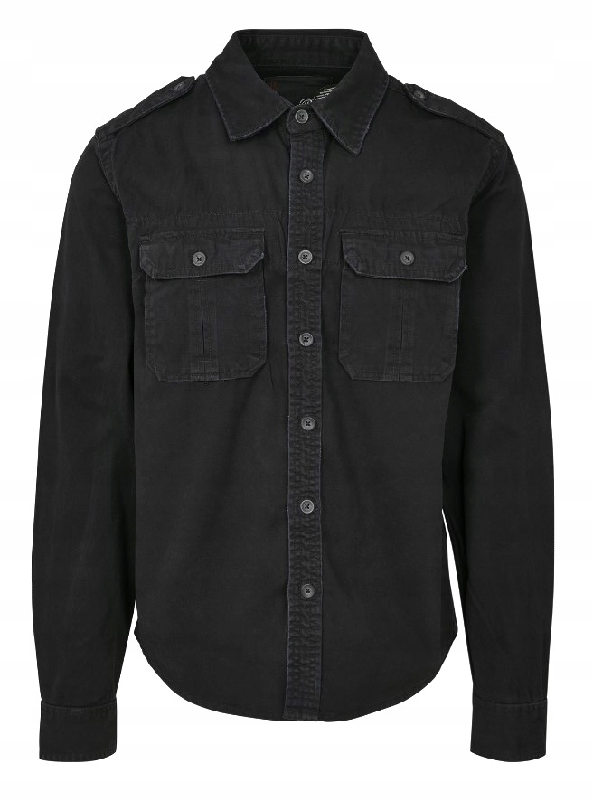 KOSZULA MĘSKA BRANDIT VINTAGE BAWEŁNA CZARNA XXL