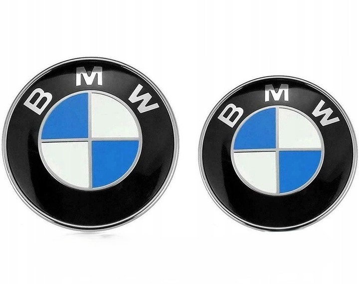 Emblematy do Bmw 82mm 74mm Znaczek Przód Tył! E46 E60 E90 F10 F30 X3