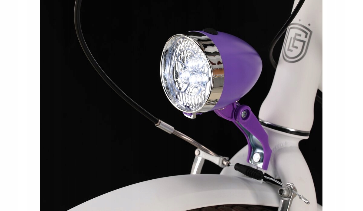 LAMPKA ROWEROWA PRZEDNIA Le Grand SUNLIGHT II bateria fioletowa Model SUNLIGHT II