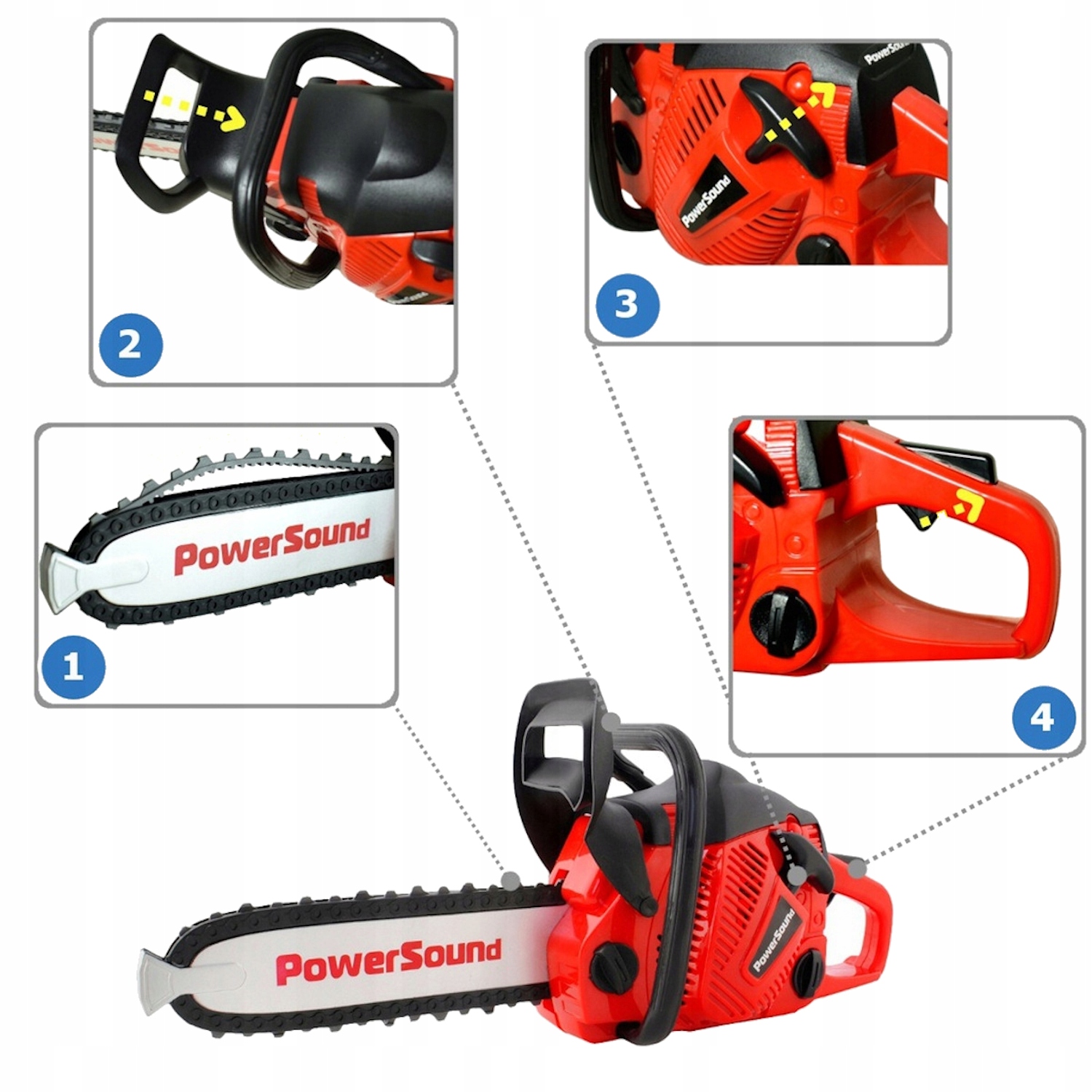 PIŁA MOTOROWA ZABAWKOWA dla dzieci DUŻA SPALINOWA + RUCHOMY GUMOWY ŁAŃCUCH Kod producenta PIŁA MOTOROWA SPALINOWA DLA DZIECI