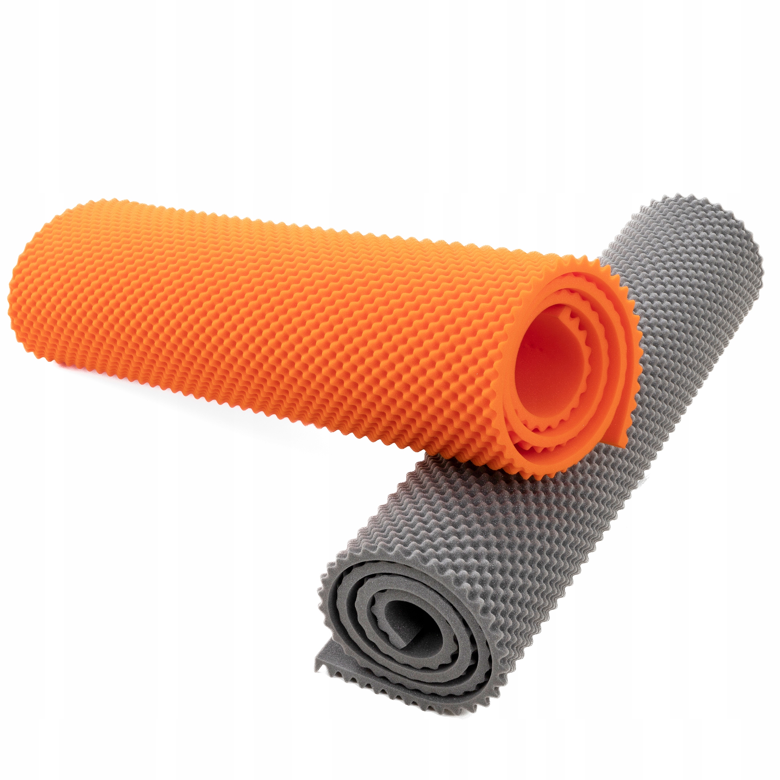 Sinusová akustická pěna Fala, šedá a oranžová, elegantní dekor