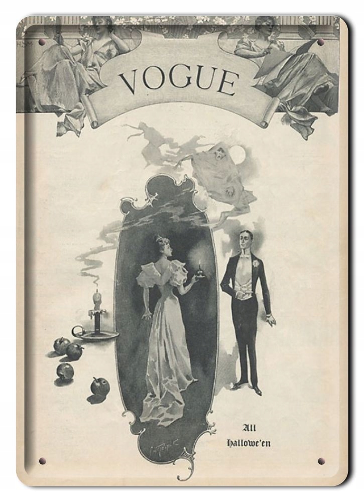 Vogue Plakat Metalowy Szyld Obrazek Retro #12789