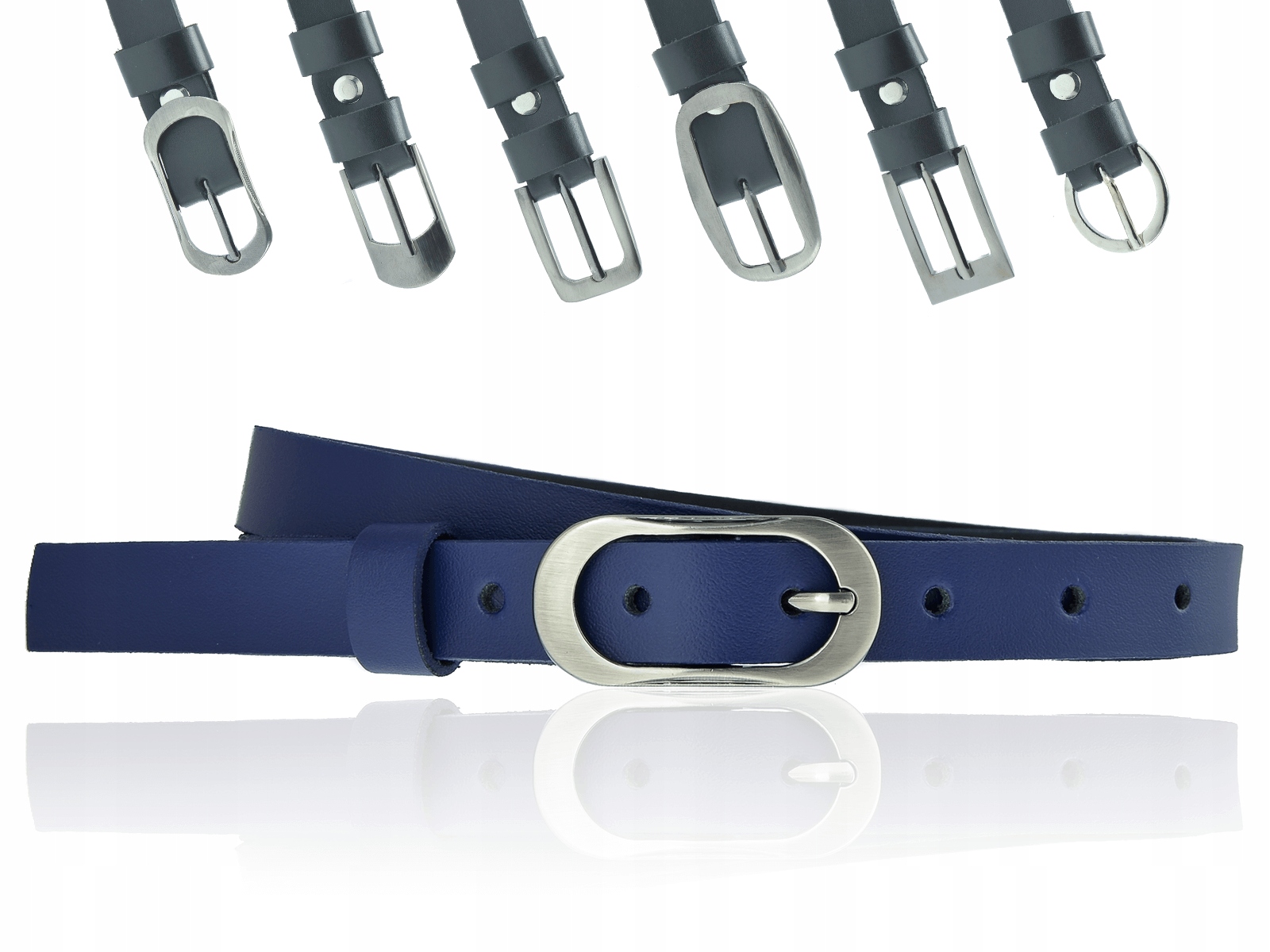 

Pasek wąski Skórzany Sepher Granat 2cm XXL (125cm)