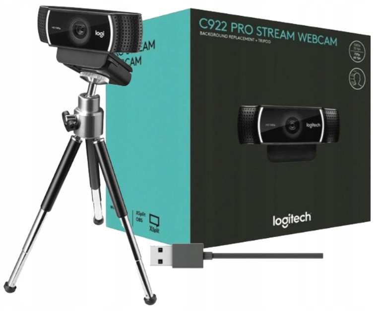 Internetová Kamera Logitech C922 Pro So Statívom Webcam Usb Hd 1080p