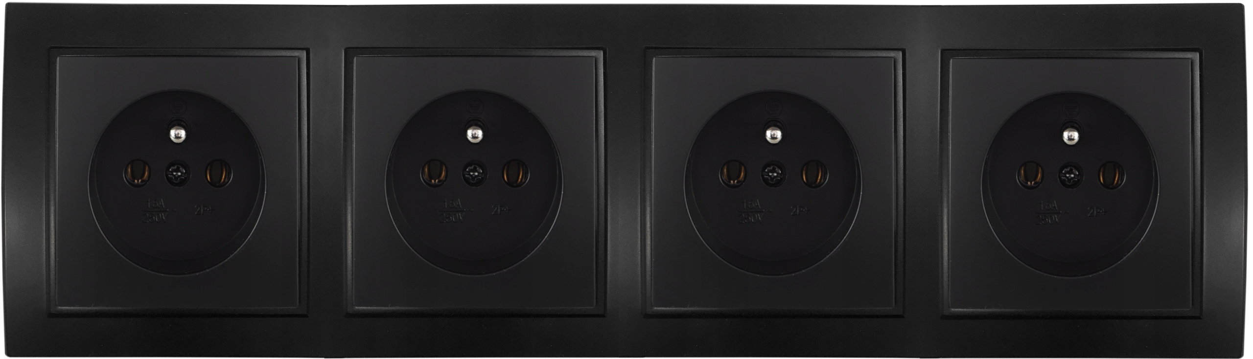 GNIAZDO GNIAZDKO POCZWÓRNE PLASTIKOWE CZARNE BOLCEM RAMKA POCZWÓRNA QUADRA Marka Adelid