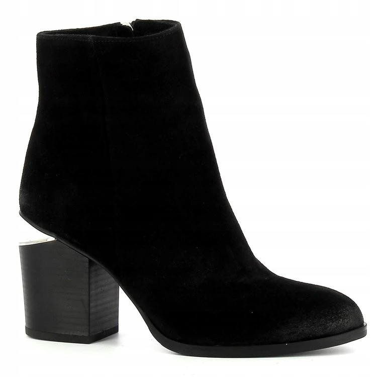 Carinii B7861 Kotníkové Boty Kozačky Semišová Kůže Černé 37