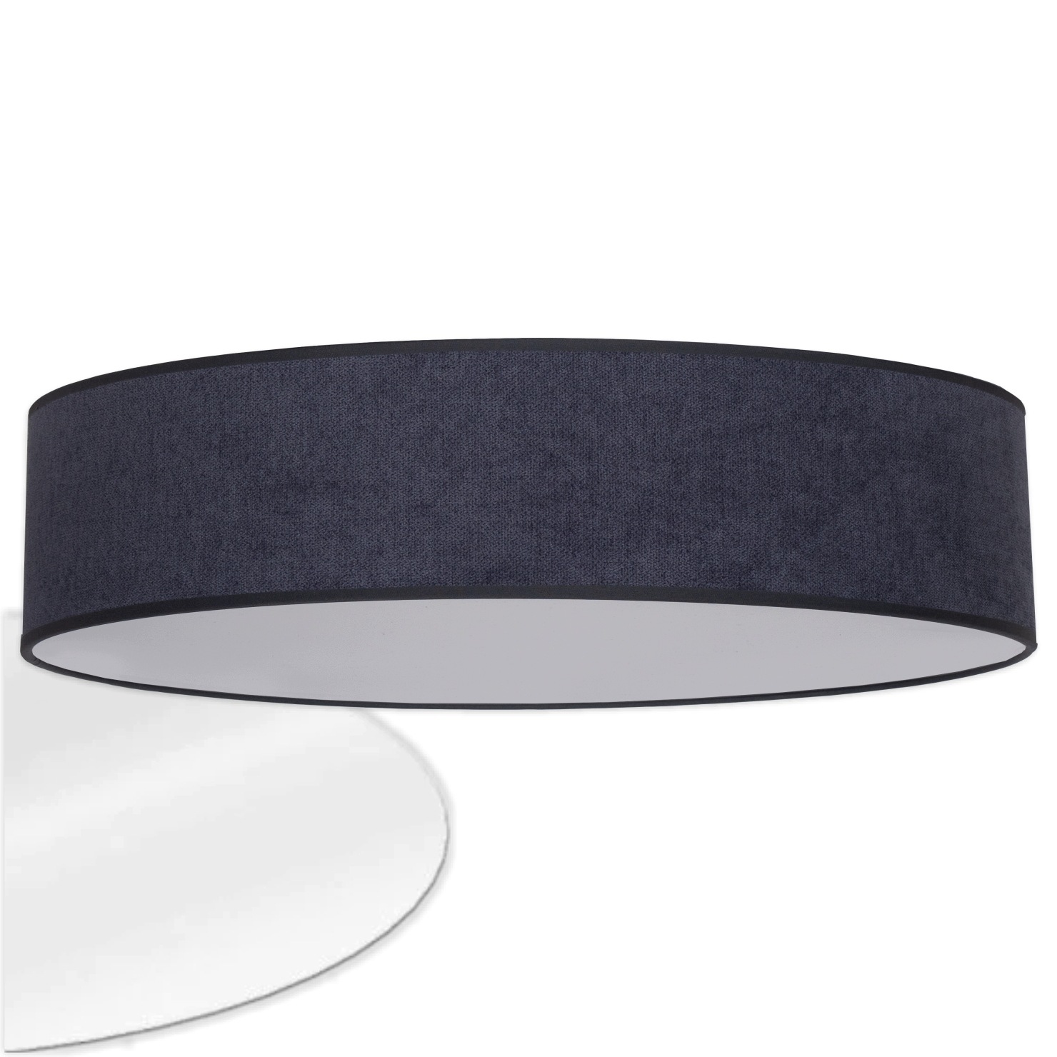 Led lampa Stropní válec Osvětlení do obývacího pokoje Stropní Svítidlo Grafitová 50 cm 3xE27