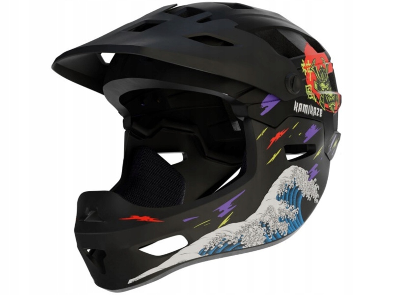 Kask Kamikaze Ronin Czarny Full Face (rozmiar L)