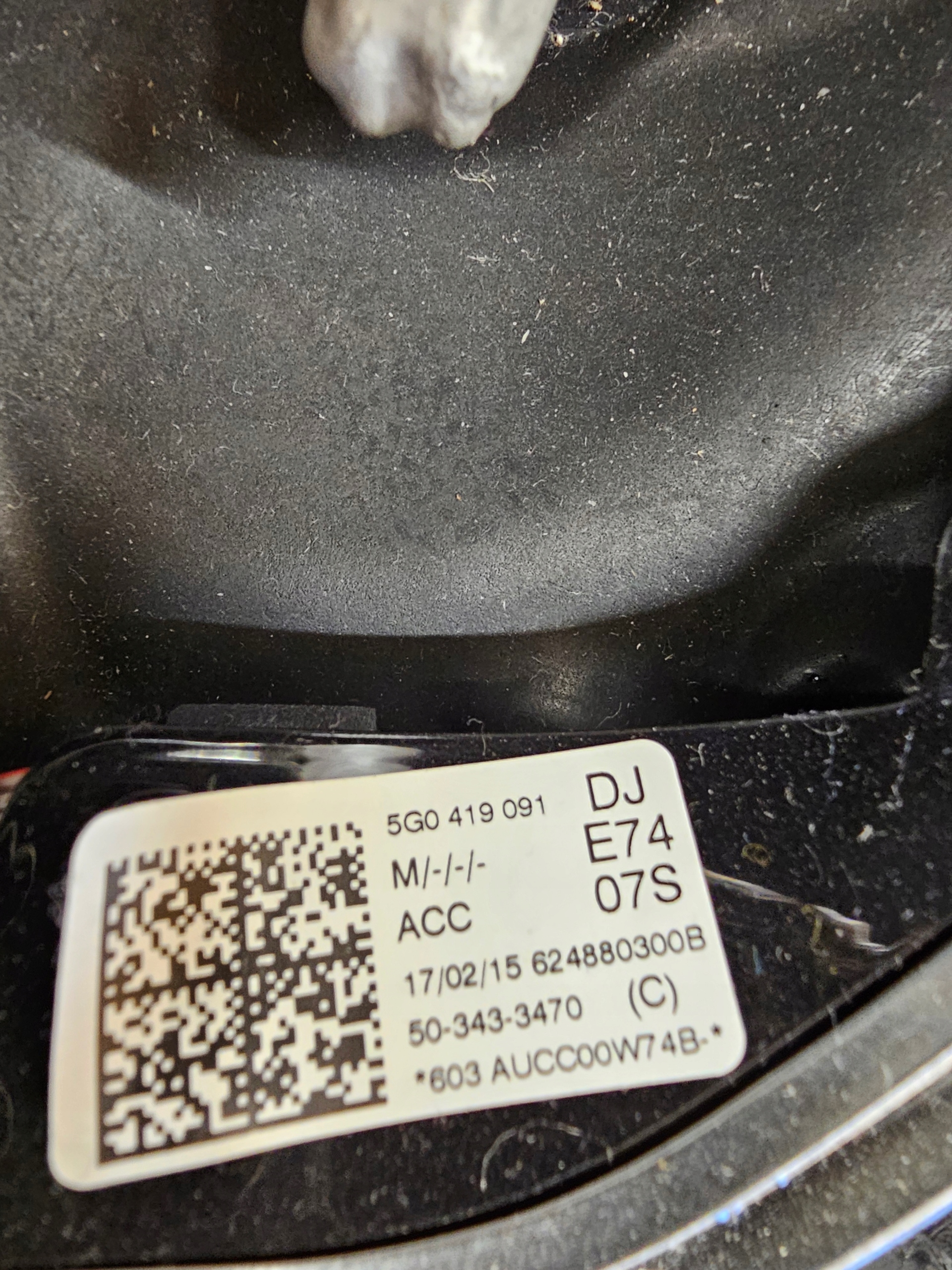 VW GOLF VII 14R lenkrad MULTIFUNKCJA TEMPOMAT 5G0419091DJ