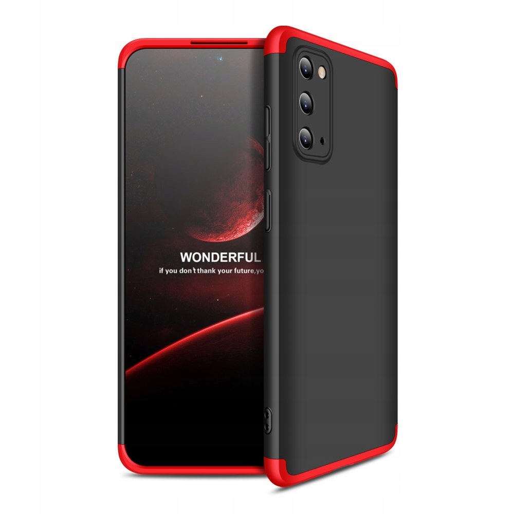 

Etui na całą obudowę Do Samsung S20 czarno-czerwon