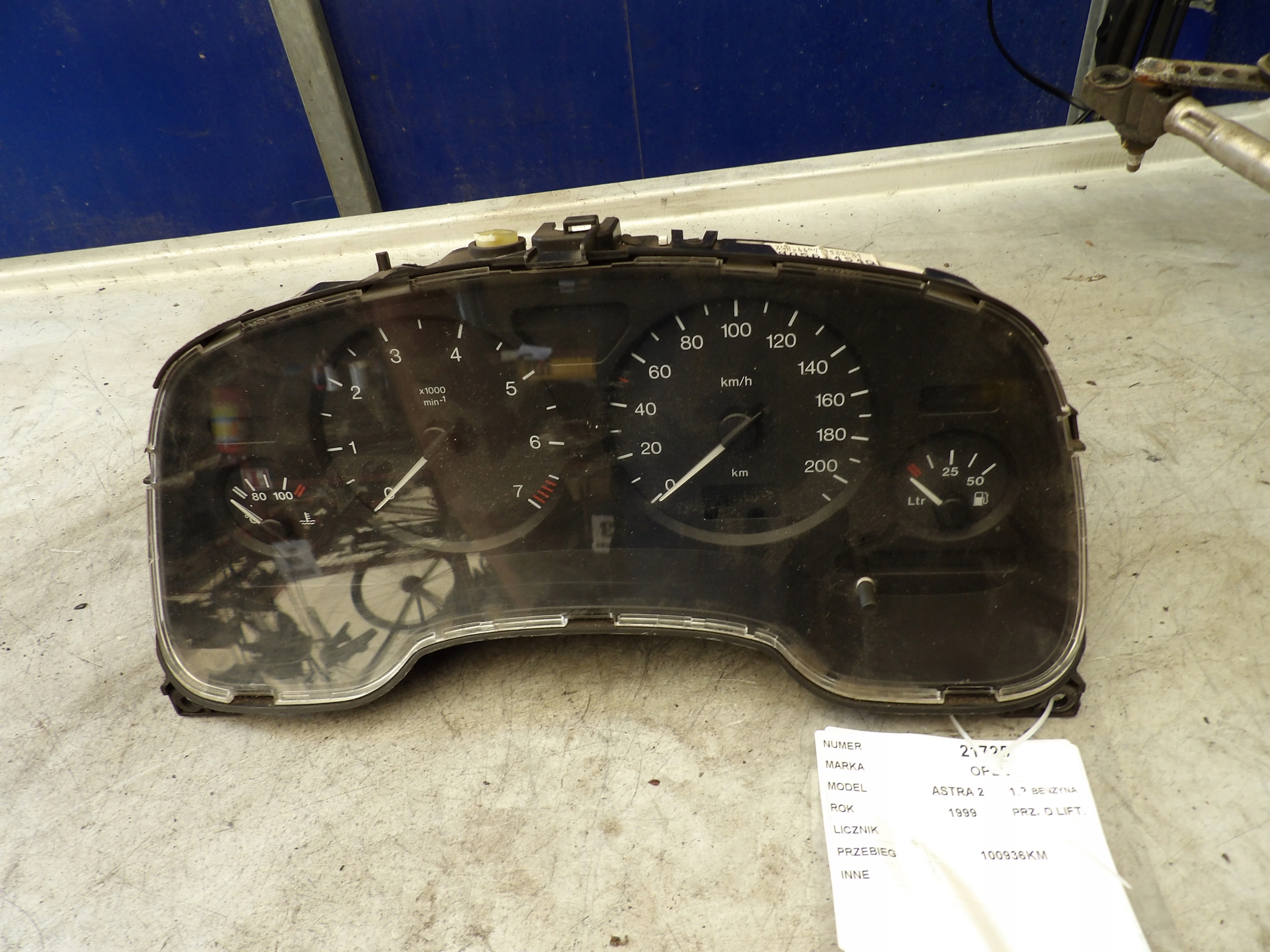 Opel Astra II G dials, liczniki 1,2B