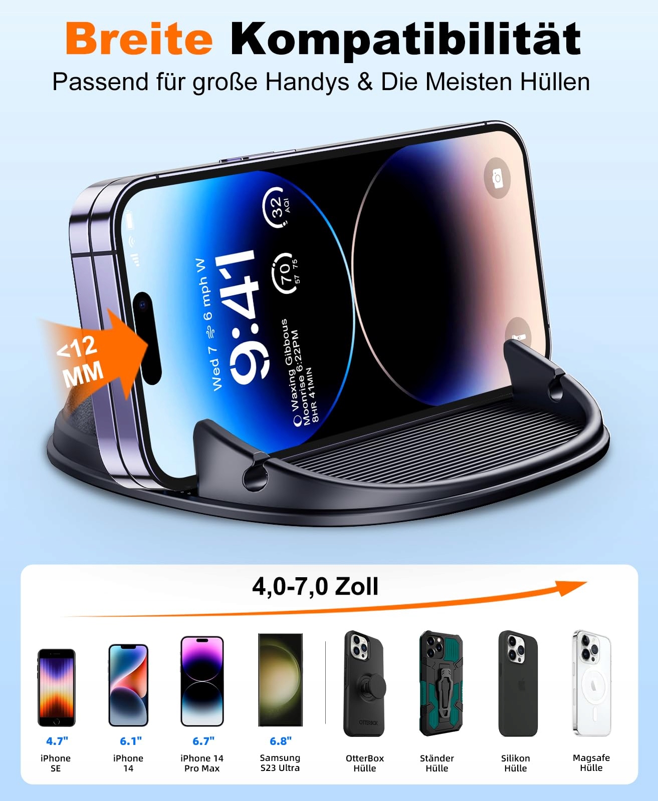 BEEASY Uchwyt Samochodowy Na Telefon Do iPhone Android — miniatura 6