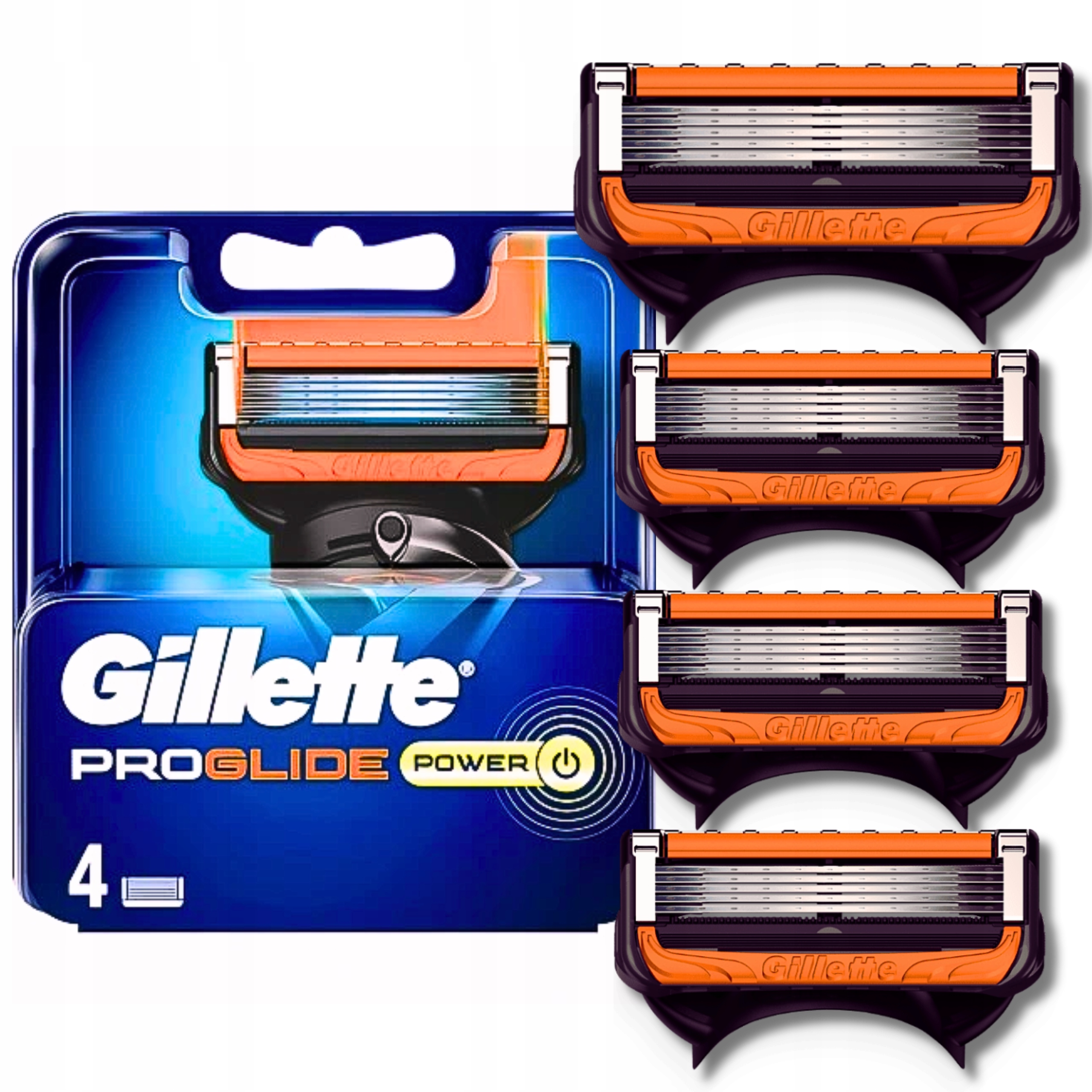 Náplně do holicích strojků Gillette Fusion5 Proglide 4 ks Originál Německo.