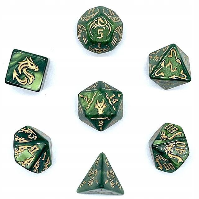 SMOK CHARTILIFAX ZESTAW 7 KOŚCI KOSTEK RPG Liczba ścian 4 6 8 10 12 20