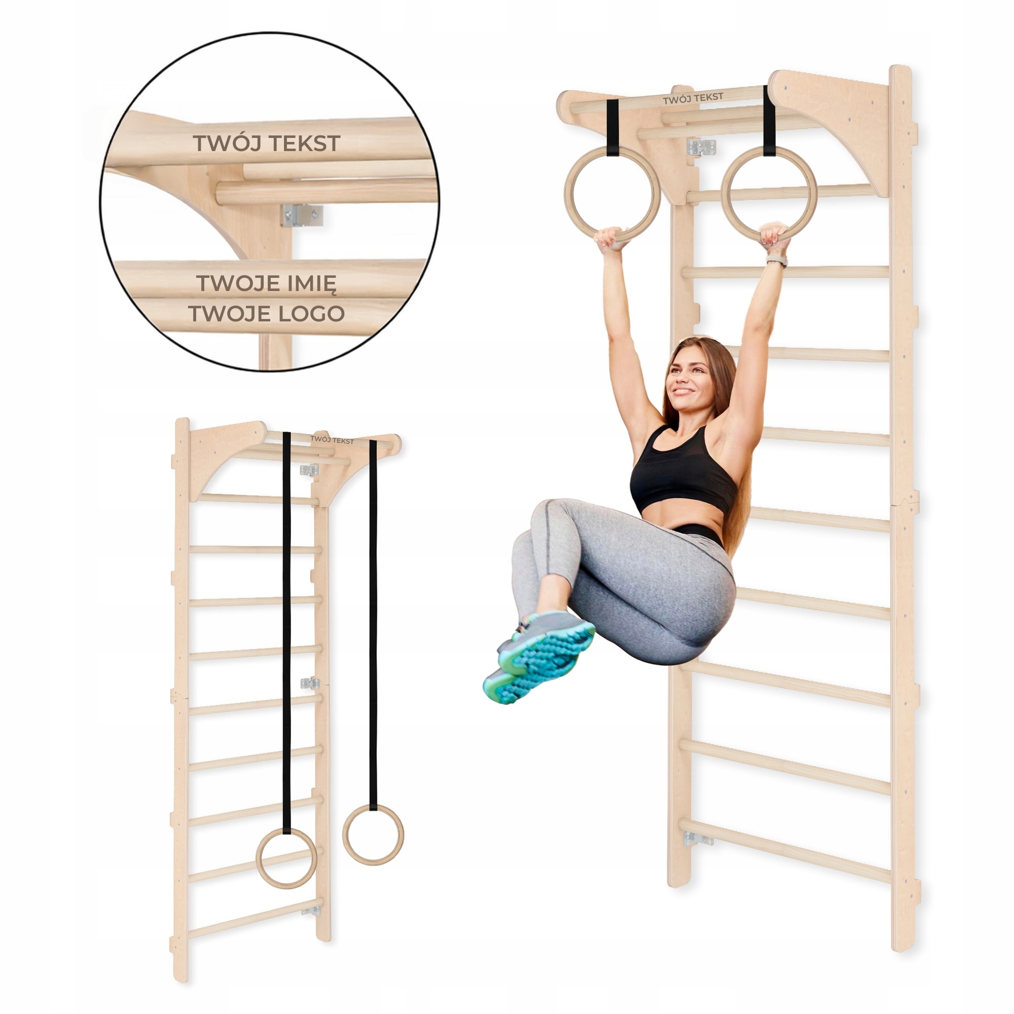 Gymnastický žebřík pro dospělé Držák Tréninková Kolečka Personalizace