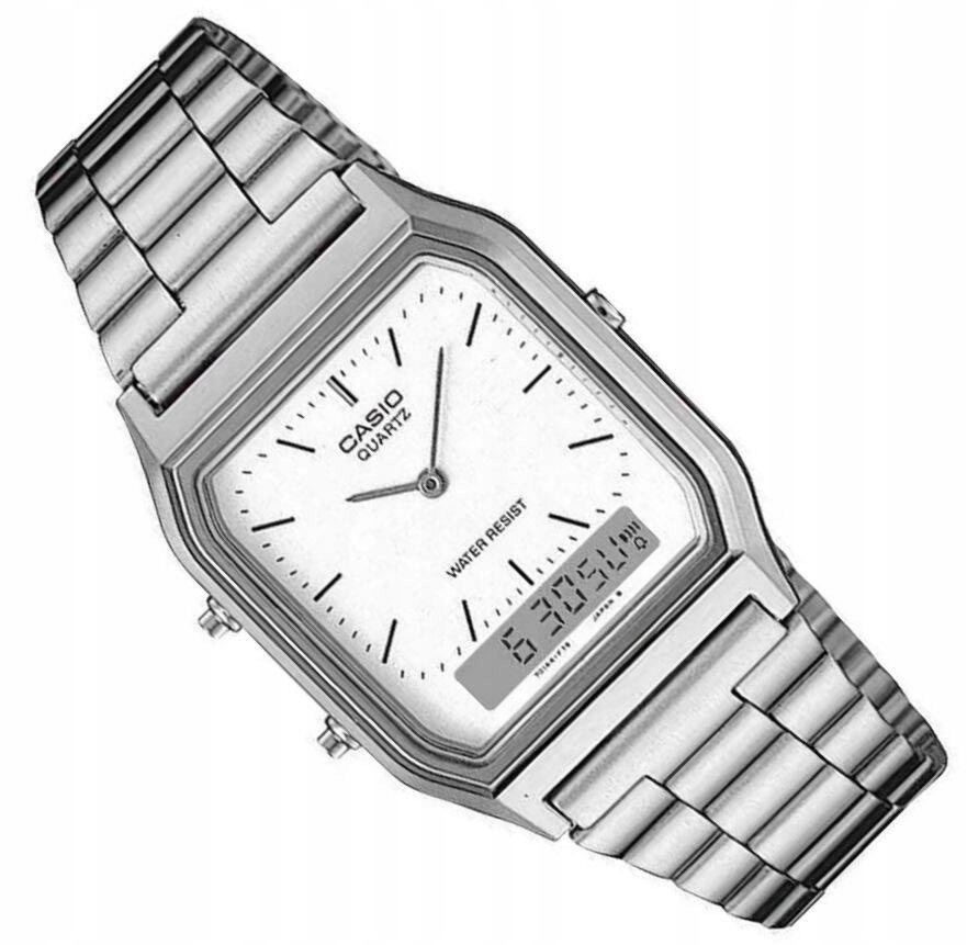 Klasické Casio Retro Vintage Hodinky AQ-230A 7DM Analogově-digitální