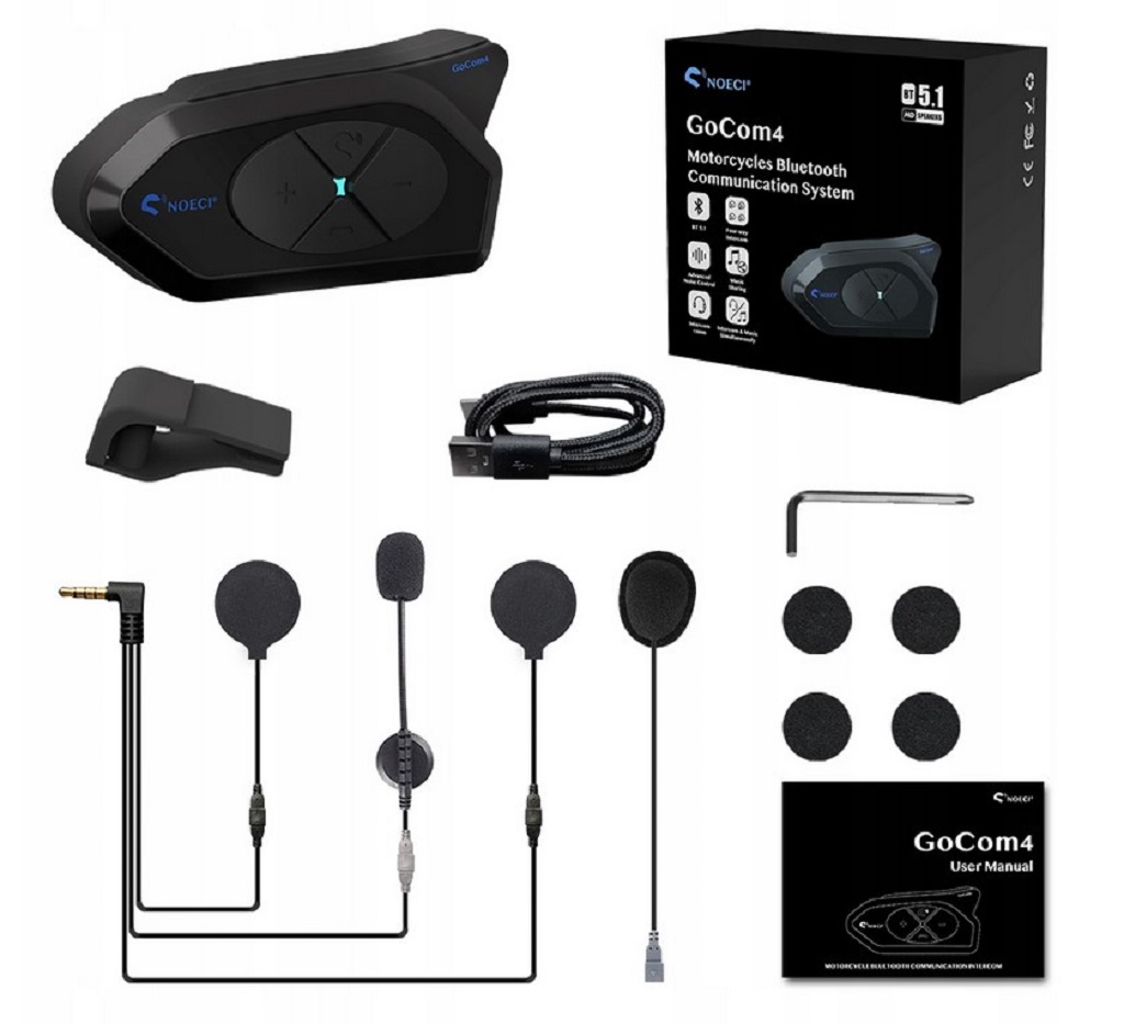 INTERKOM MOTOCYKLOWY NOECI GOCOM4 BLUETOOTH RADIO KONFERENCJA PL LEKTOR