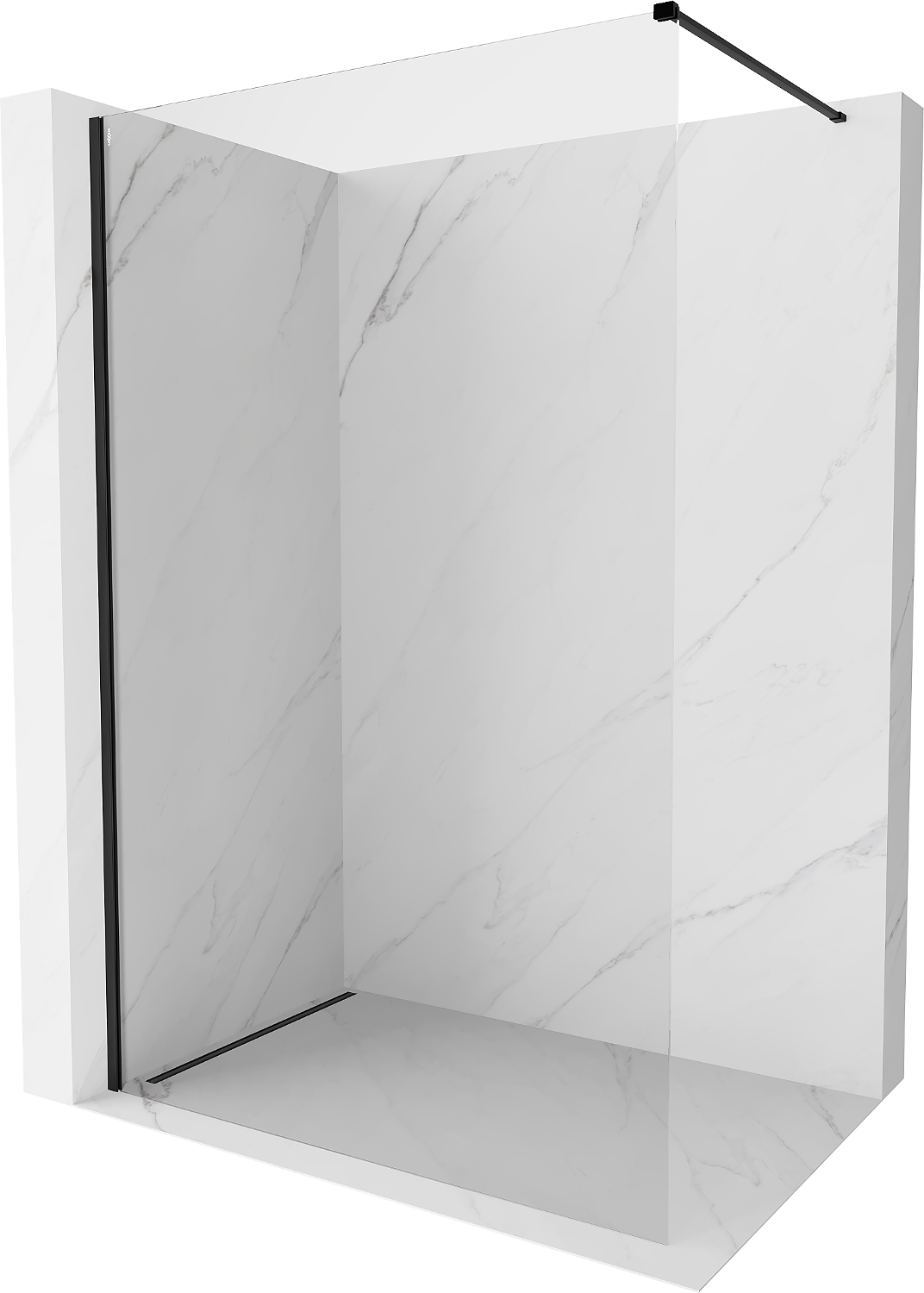 Mexen Kioto-x Ścianka Prysznicowa Walk-in 150x200 Czarna