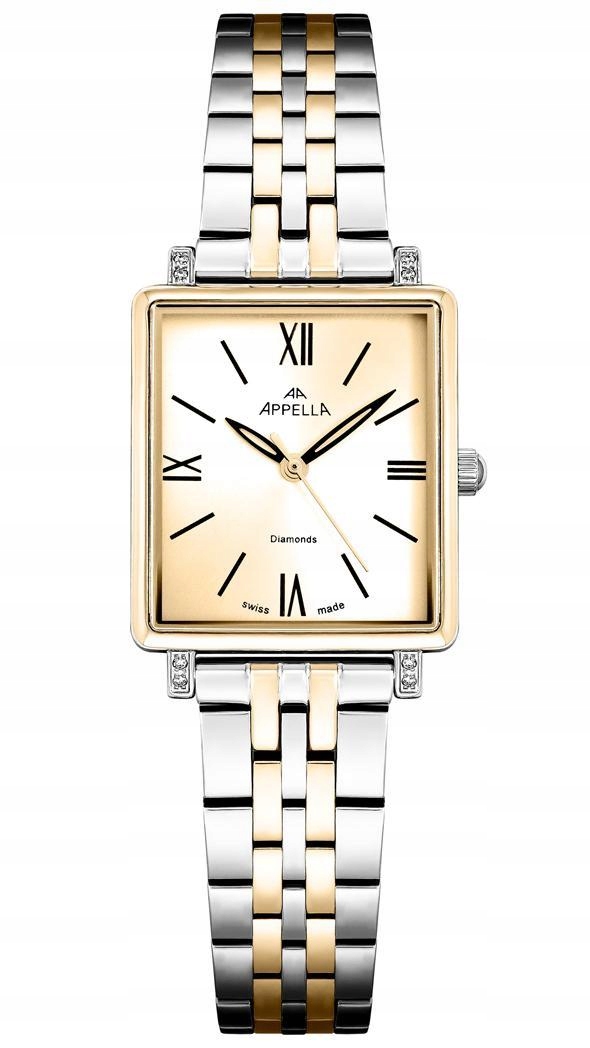 Nové originální dámské hodinky Appella L50023.2161DQ Diamonds, obdélníkové