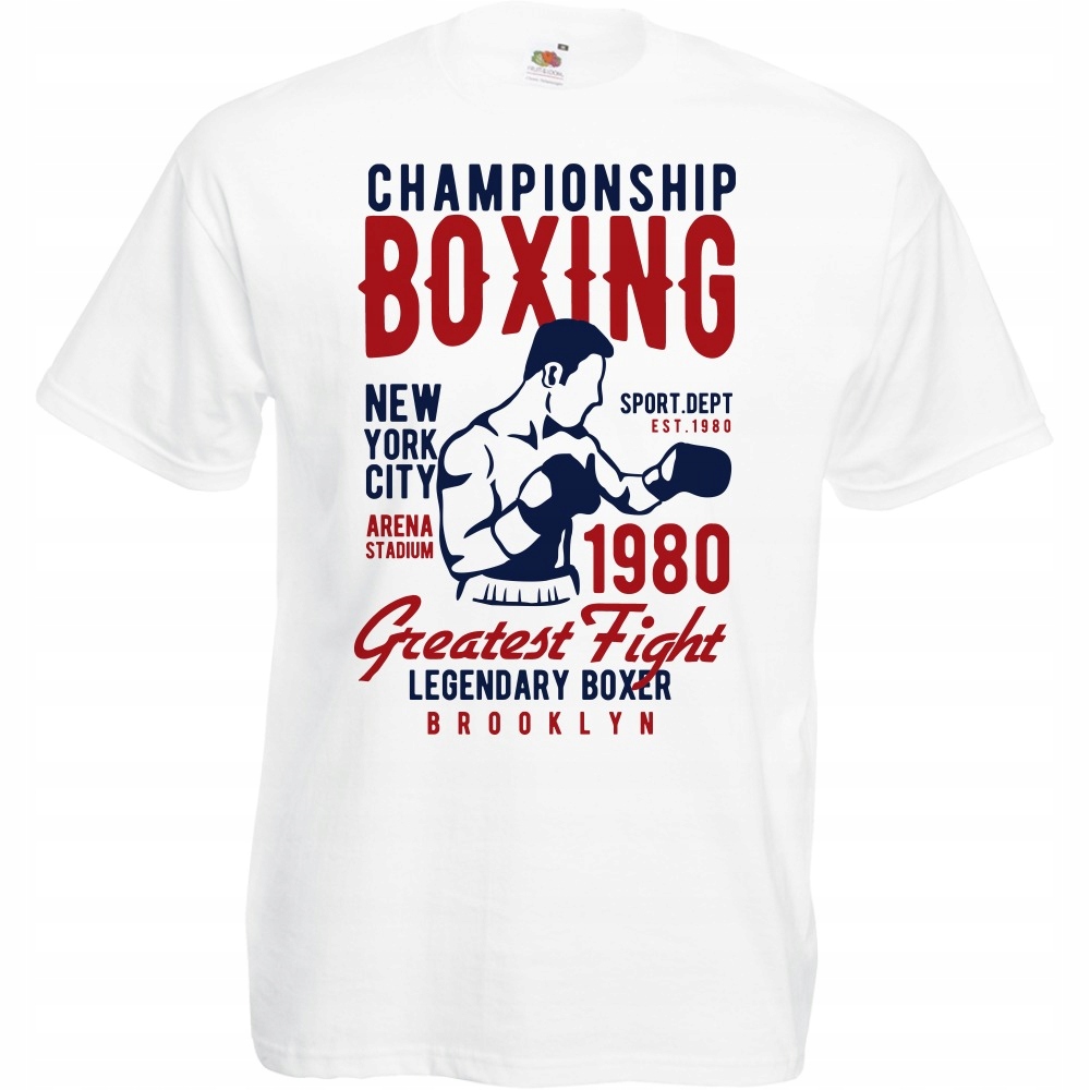 

Koszulka boks box bokser sport mistrzostwa M biała