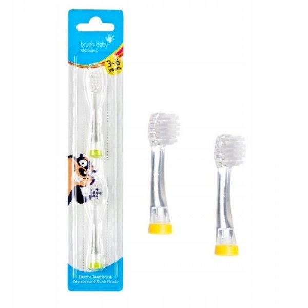 BRUSH-BABY końcówki do szczotki KidzSonic 3-6 lat