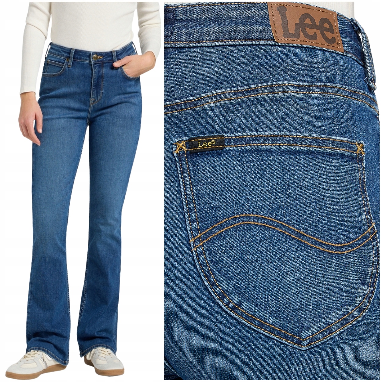 Lee Breese Boot bootcut DeepIn rozšířené dámské džínové kalhoty W33 L33