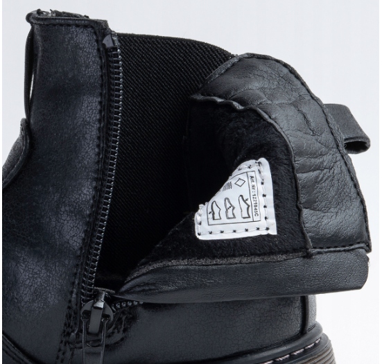 WOJTYŁKO BOTKI SZTYBLETY TRZEWIKI CZARNE 5Z21045C R 34 Kolor czarny