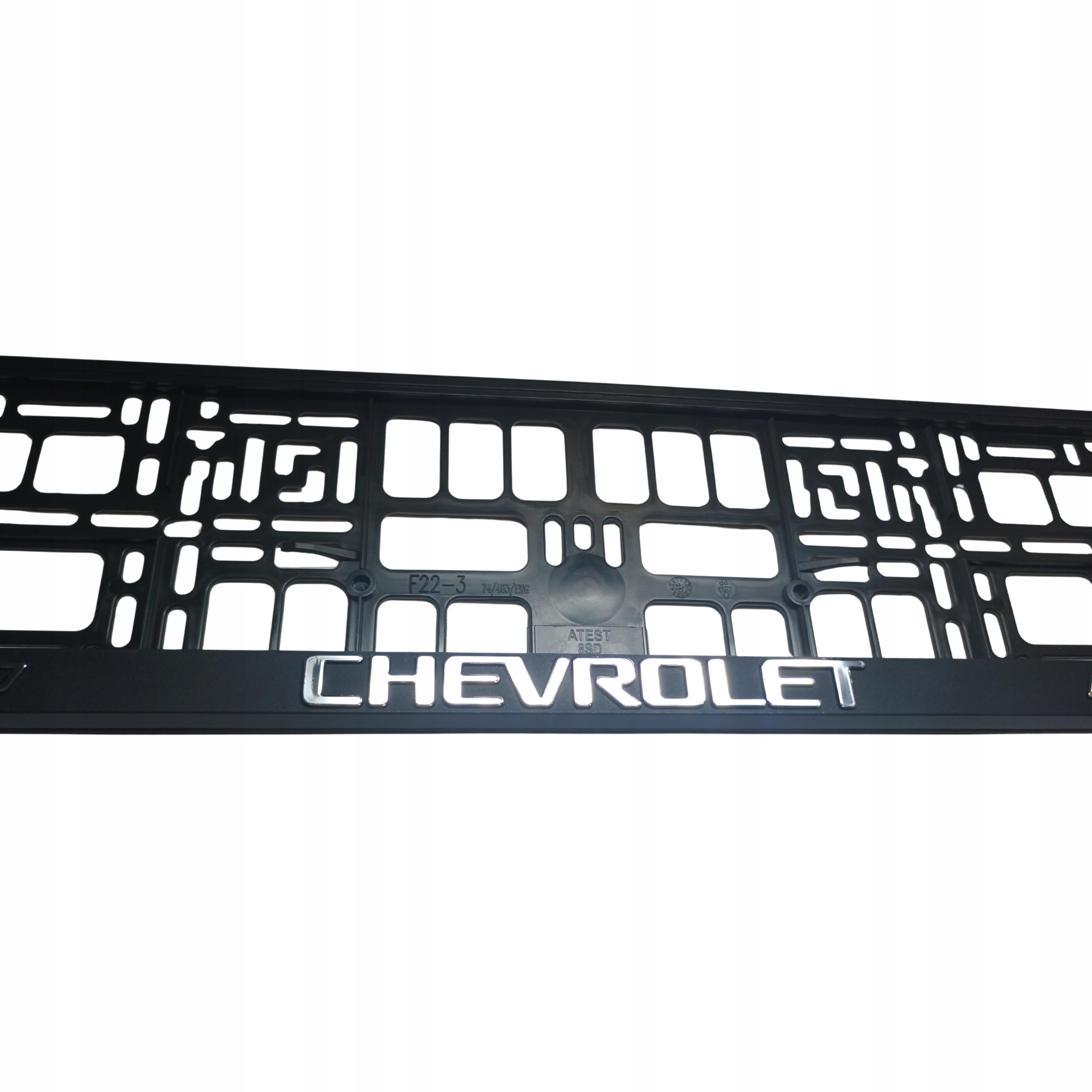 Ramka 3D pod tablicę rejestracyjną Chevrolet czarna chromowane logo do auta