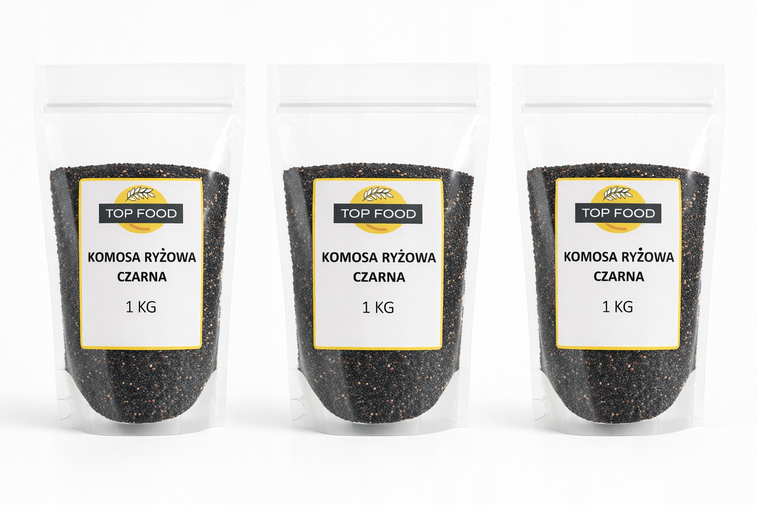 Levně Černá quinoa Quinoa 3 x 1 kg – intenzivní, přírodní Top Food