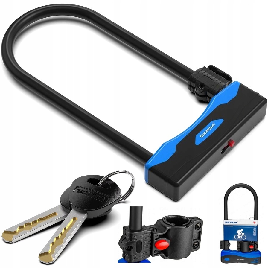 Zabezpieczenie roweru Gerda U-lock 320mm mocna blokada rowerowa zapięcie